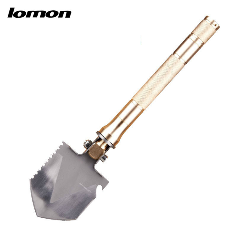 Lomon Outdoor Camping Magic Shape Steel Shovel Multi-function Folding Shovel Lifesaving Hammer Tools Survival Shovel Q6006